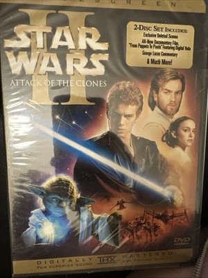 Star Wars Episode II: Attack of the Clones (DVD, 2002, 2-Disc Set, Widescreen...