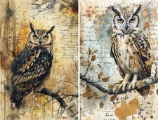 Woodsy Owl #6 | A4 Mulberry Rice Decoupage Paper | Craft Kreatively