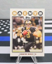2008 Topps #1 Drew Brees - New Orleans Saints Football HOF