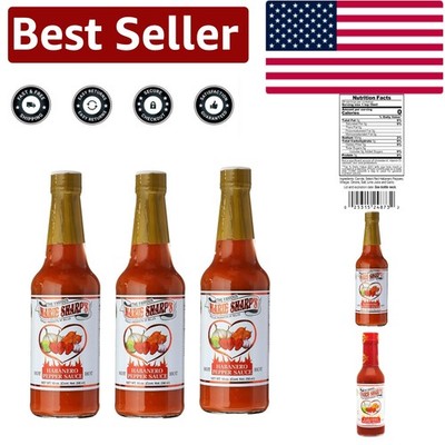 Natural Ingredients Hot Habanero Sauce (10 oz) - Pack of 3 for Spice Lovers