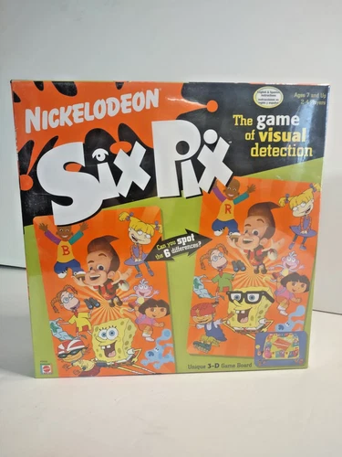 Nickelodeon Six Pix Board Game Mattel 2002 NEW Sealed Vintage Rare