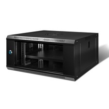 6U Wall Mount Server Cabinet IT Network Rack Enclosure Lockable Glass Door Se...
