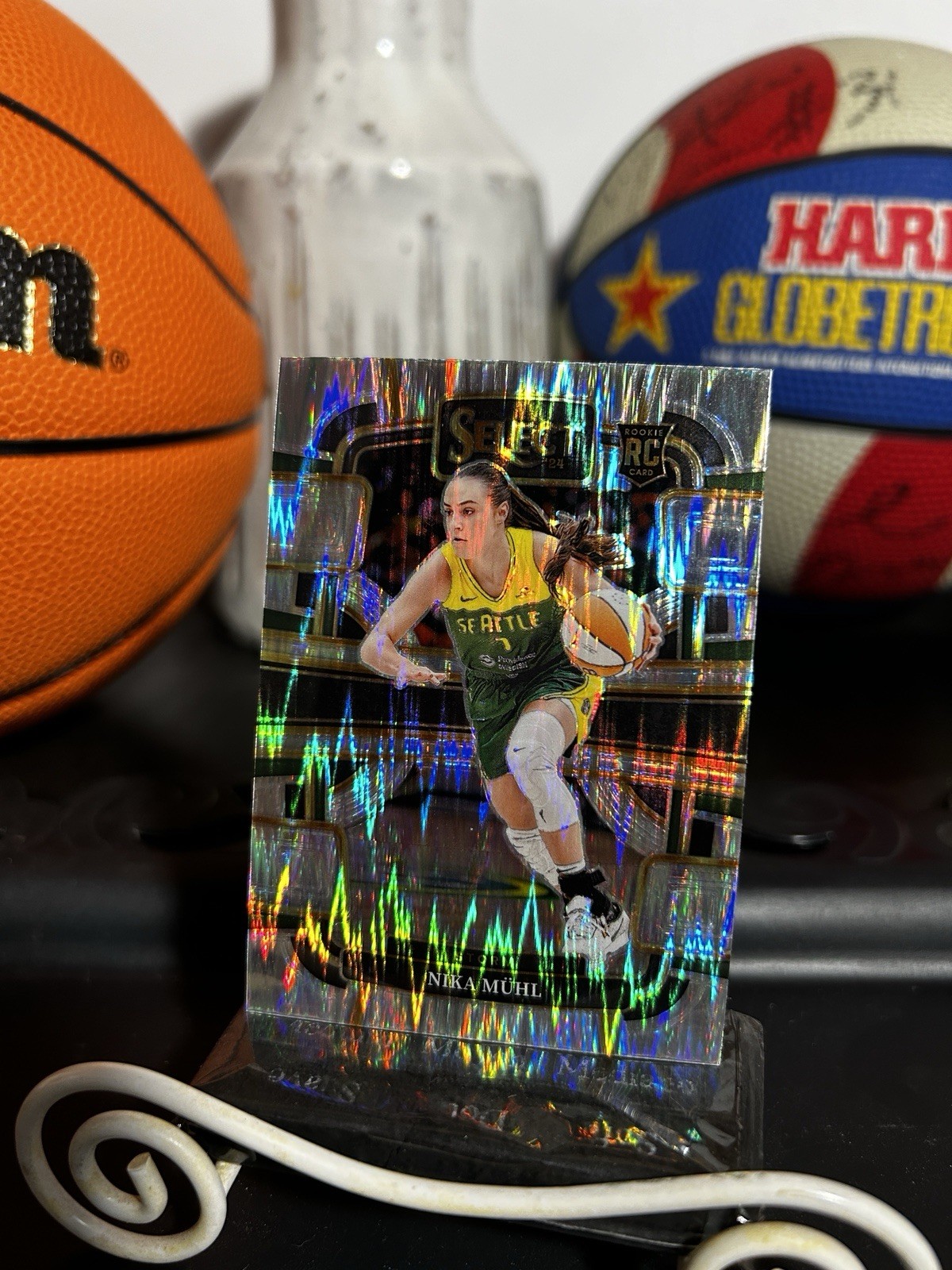 2024 Panini Select WNBA-Nika Muhl #27 Concourse Silver Flash Prizm (RC)