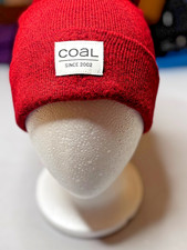 Coal Headwear Red Knit Beanie Hat One Size Since 2002