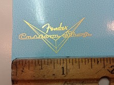 Fender Custom Shop Waterslide Decal Metallic Gold Ink Premium decal Reproduction
