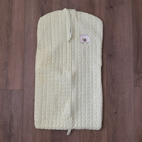 Little English Quilted Luggage Garment Green White Snail