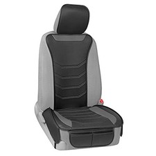 LuxeFit Gray Seat Cover for Cars Trucks Van 1 x Front Seat Cover Black/Gray