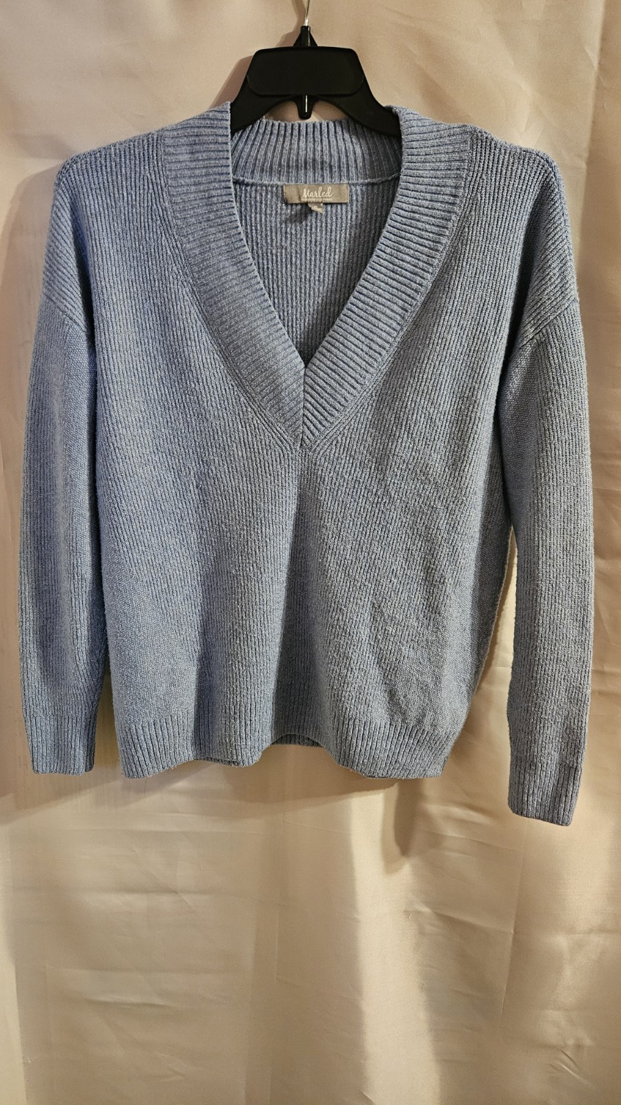 Womens Marled Size Medium V Neck Long Sleeve Sweater