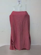 Fashion Nova Mini Dress Halter Cutout Bodycon Large Pink Rose Gold Sparkle 