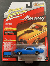 Blue 1970 Mercury Cougar Eliminator - Johnny Lightning Classic Gold 4 3a 164