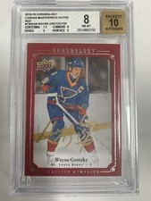 Wayne Gretzky 2018-19 Chronology Timeless Memories Red Border Gold Ink Auto /25
