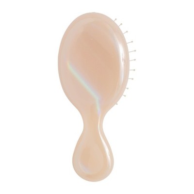 Mini Detangler Hair Brush, Cream (Iridescence Icon), Detangling Travel Hairbr...