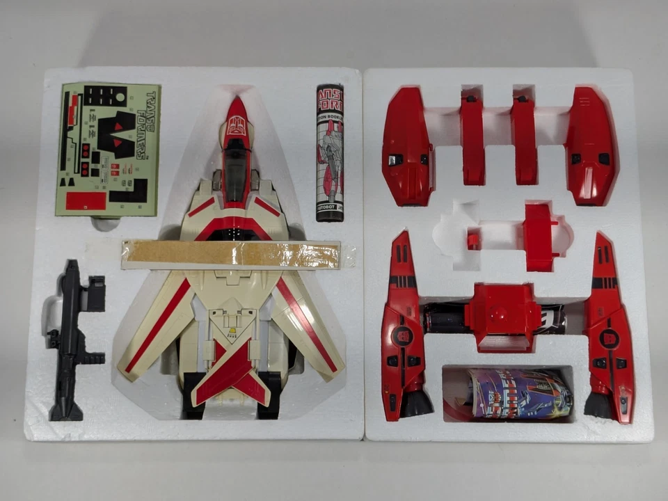 AMAZING Transformers 1985 G1 JETFIRE Nearly Complete W/Box, Inserts & Paperwork! - Image 2 of 4