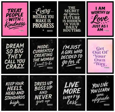 Motivierendes Zitat Poster Wandbild Fitnessstudio Büro Schlafzimmer Wohndeko A4 A3 A5