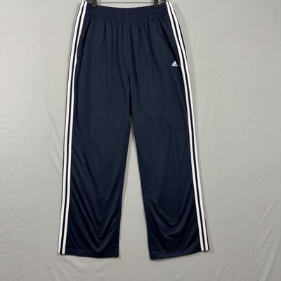 Adidas Pants Mens XL Navy Blue Track Athletic Three Stripes Logo Joggers A0200