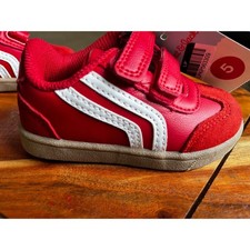 Cat Jack Parker Toddler Red Sneakers Hook and Loop Athletic Shoes Size 5 NEW