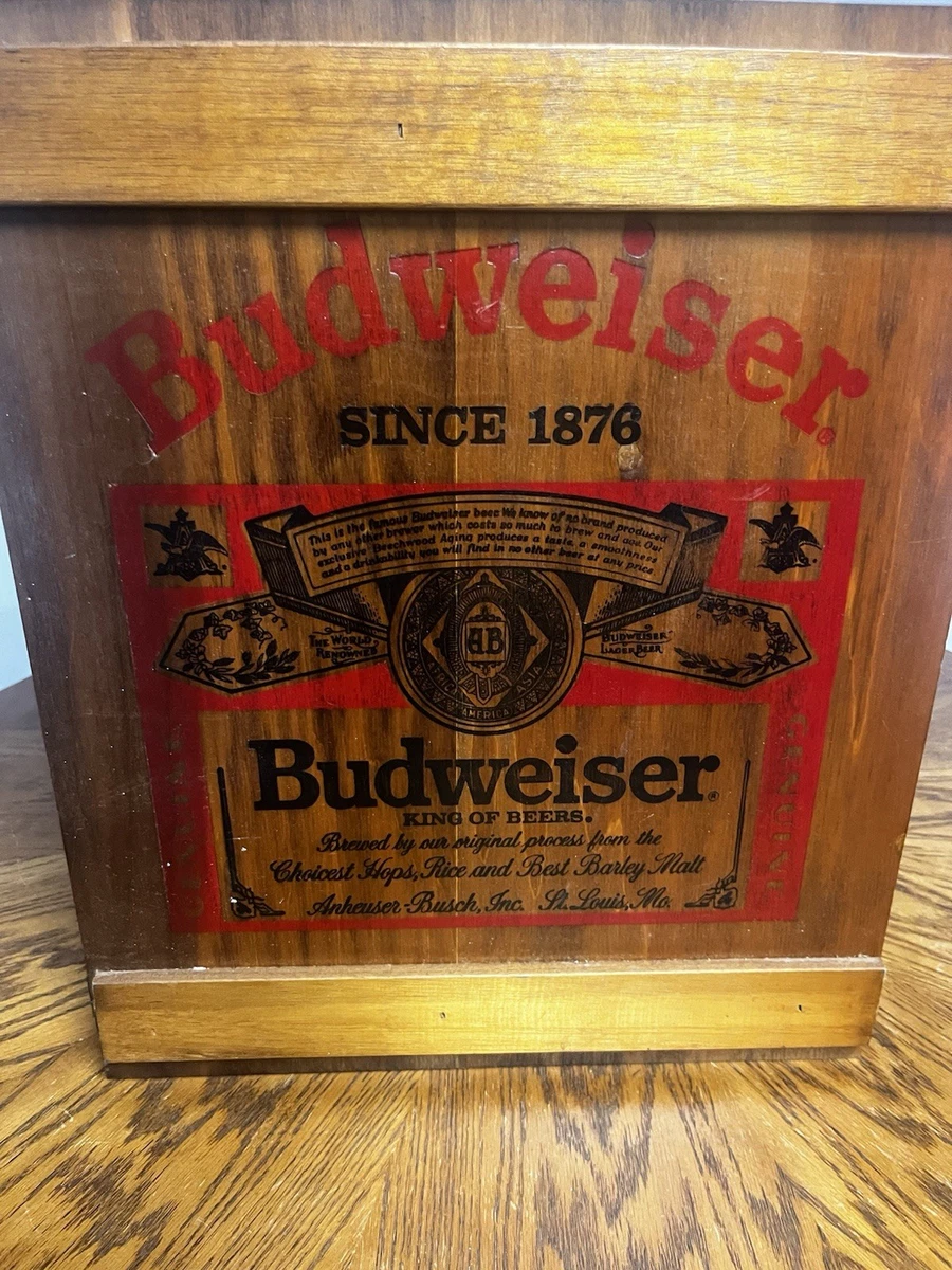 Wooden Beer Case Indiana Collectible Budweiser Signs & Tins for
