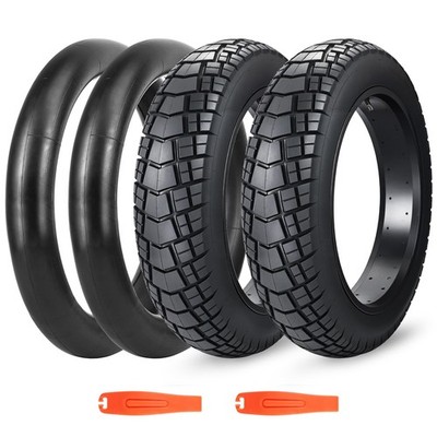 2 Pack with Tube 20 x 4.0 Fat Tire for Ebike, Mountain Bike, Tricycle, Ideal ...
