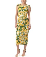 Carolina Herrera Thin Bow Strap Midi Dress Women's White 10