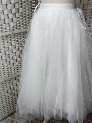 DB Studio Women s Size 0 Tulle White Skirt Lined Pockets Tutu Ballerina NWT $120