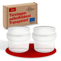 Loumaxx TüRstopper Boden Selbstklebend - 2Er Set Rund Transparent Zum Kleben
