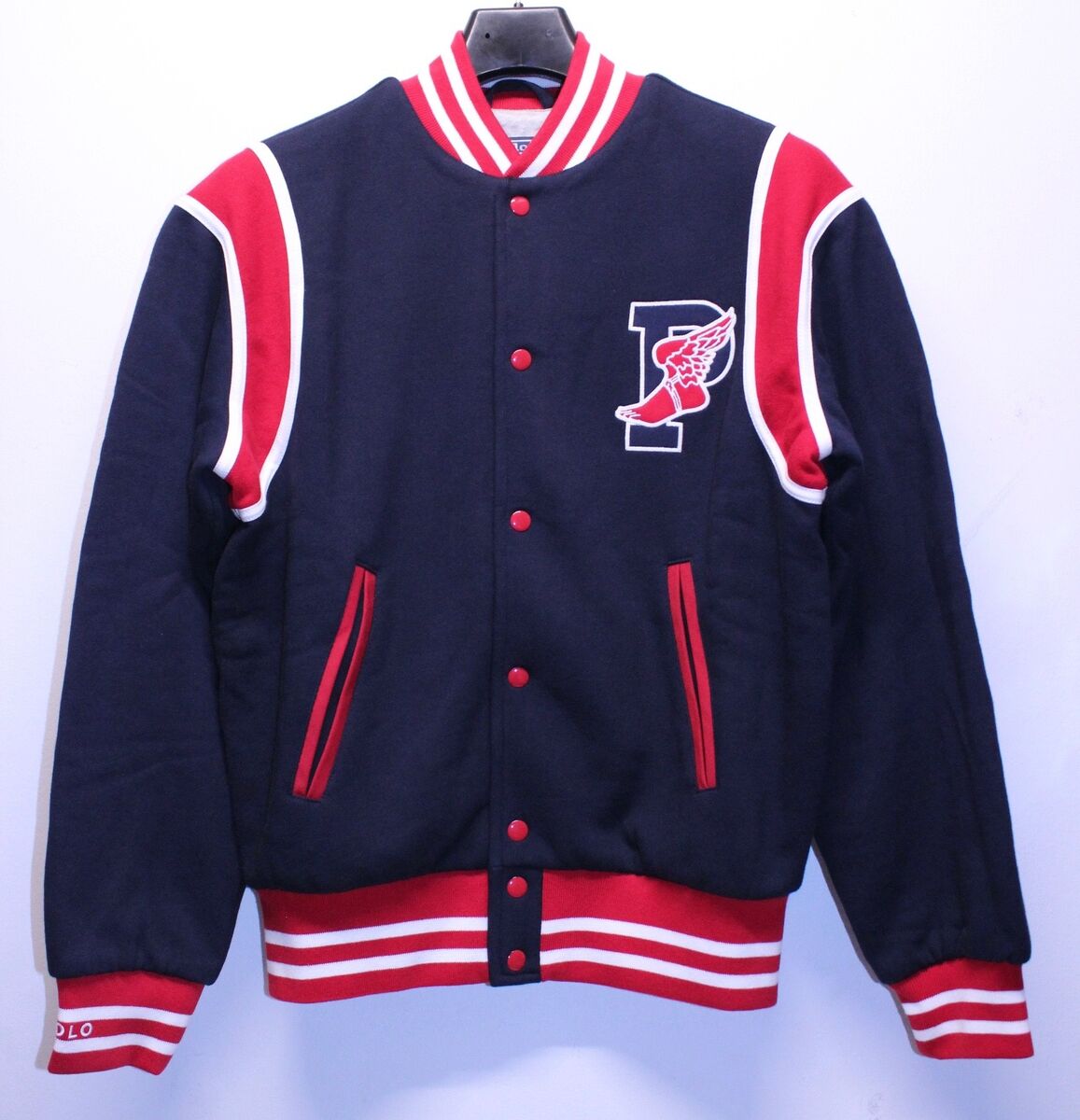 Polo Ralph Lauren Stadium Varsity Jacket 1992 Blue Red White Polo Ralph Lauren Stadium Varsity Jacket 1992 Blue Red White