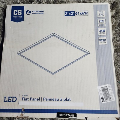 Contractor Select Lithonia Lighting LED Flat Panel  24'' x 24'' 34LM 35K New 