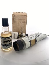 Gillette Heads Up Sample Hair Grooming - Sample Set And Full Tube - 1950’s-60’s
