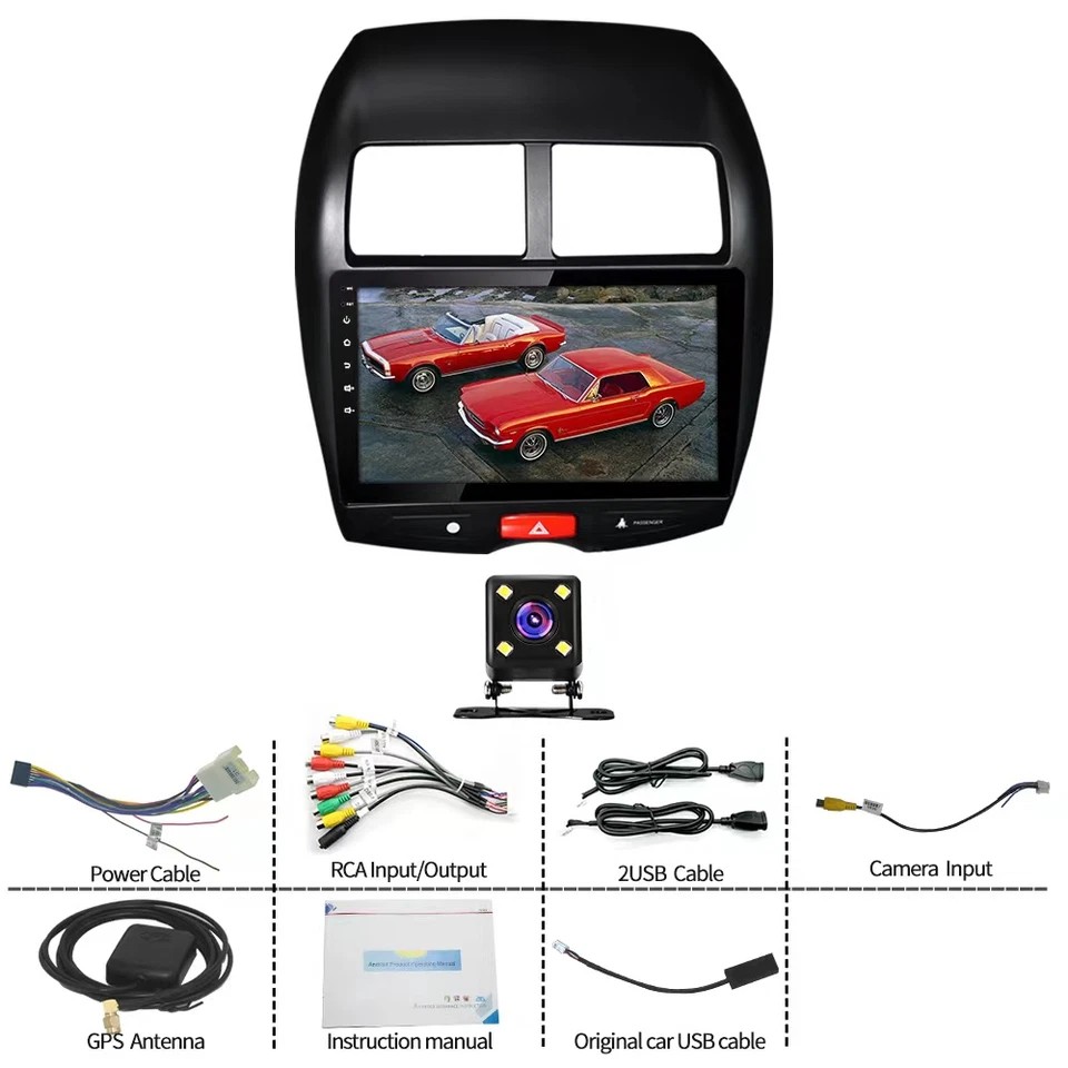 Rádio estéreo GPS para carro 2011-2017 Mitsubishi Outlander Sport Android 13 CarPlay - Imagem 4 de 4