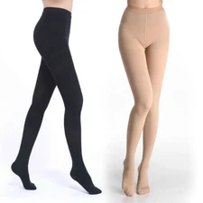 Medical Compression Pantyhose Support Varicose Veins Edema Swelling Recovery