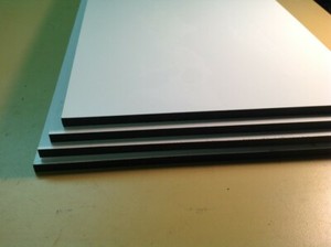 2 Sheets White 5/16 Thick x 8-3/4" Wide x 23-1/2"Long Paper Phenolic Black Core