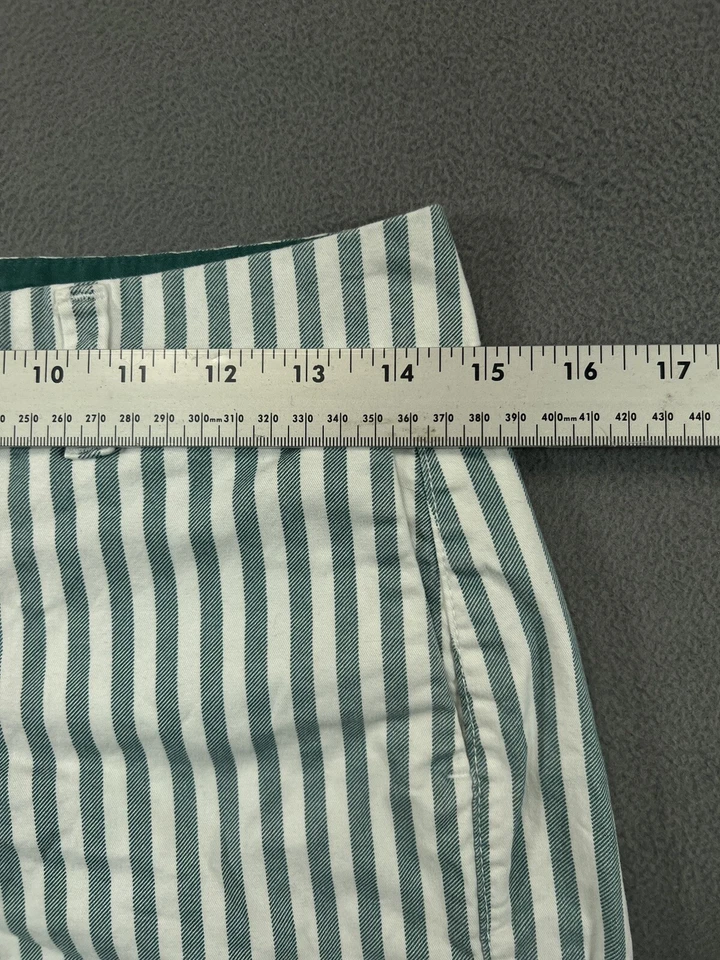 Pantalones Cortos Old Navy Para Mujer 0 Verde Blanco Rayas Chino Bolsillos Informales Damas Foto 2 de 4