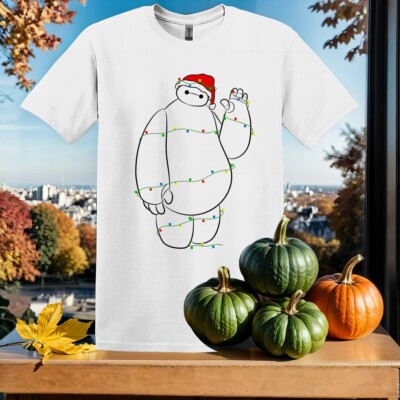 Big Hero Baymax Weihnachten T-Shirt Kinder Hoodie Herren Damen Unisex Tshirt SX72