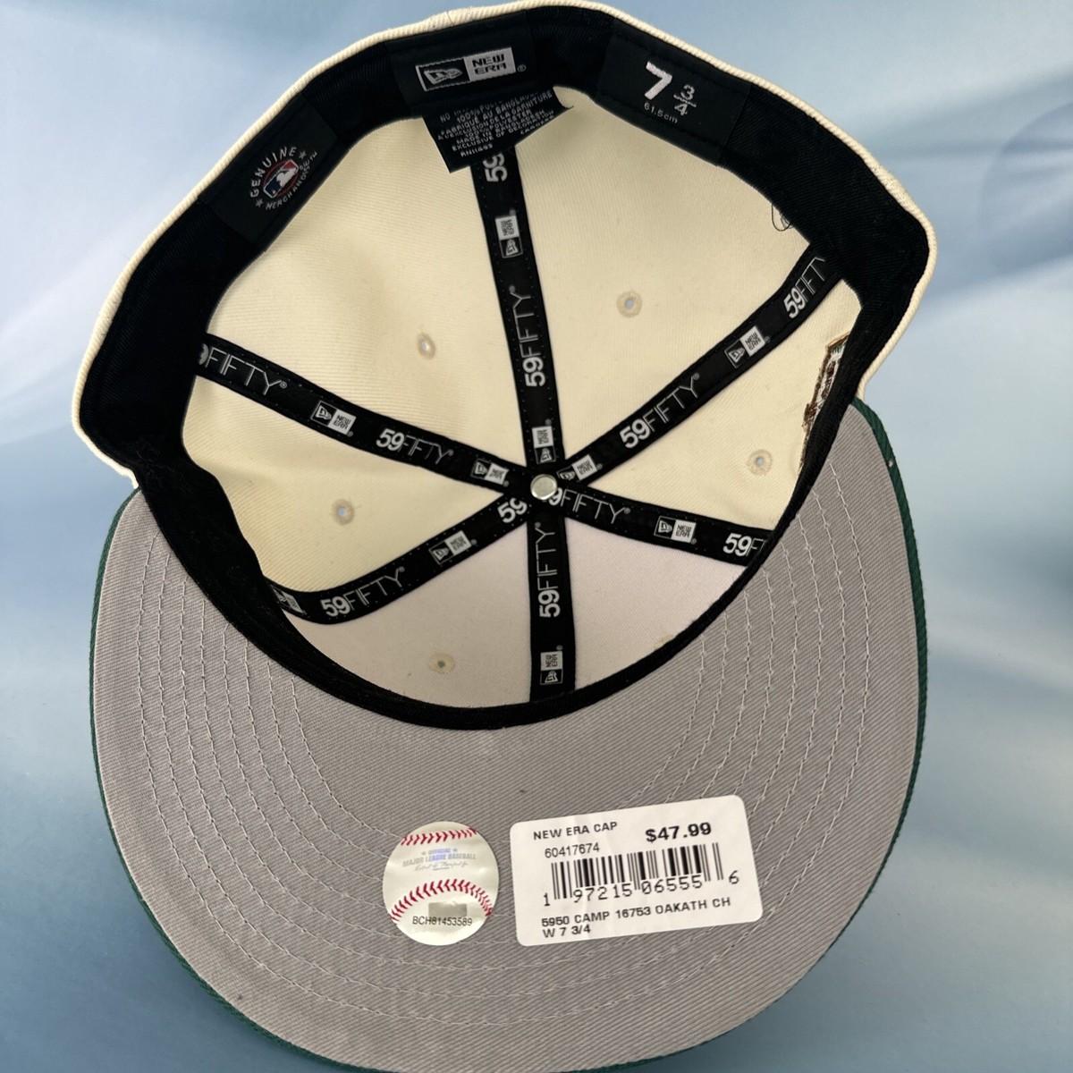 New Era Oakland A's 59FIFTY キャップ 7 3/4 Oakland Athletics Metallic Logo 50 Years 59Fifty New Era Hat