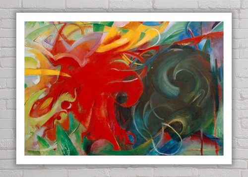Art print Marc Fighting Forms modern art giclee print poster gallery wall art - Picture 8 of 13