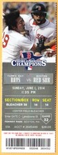 2014 BROCK HOLT Hit 4 Doubles Ticket BOSTON RED SOX - TAMPA BAY RAYS Fenway Park