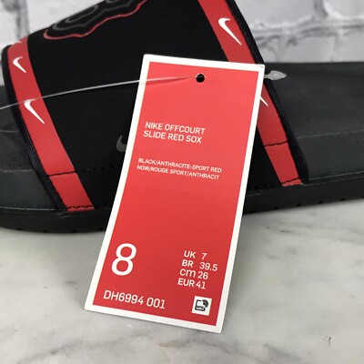 Nike Offcourt Slide MLB Boston Red Sox Mens Black & Red Baseball Sandals Size 8 Nike Offcourt Slide MLB Boston Red Sox Mens Black & Red  main image 4