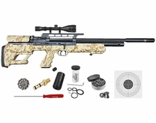 Hatsan BullBoss Limited Edition .25 Cal PCP DT Air Rifle w/Targets&Pellets&Scope