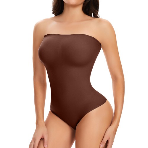 Women Slim Body Shaper Tummy Control Strapless Bodysuit Seamless Sculpting Thong - Picture 11 of 17