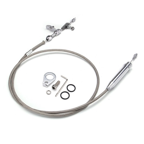 700R4 Stainless Steel Braided Transmission Kick Down Detent Cable SBC BBC For GM - Picture 6 of 9