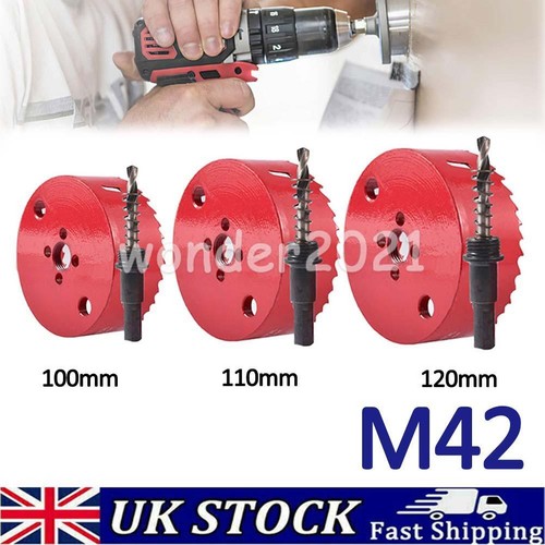 HonFitat 110-200mm M42 HSS Hole Saw Cutter Drill Bit Bi Metal Tip Drill