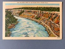 Great Gorge Of the Niagara River Canada Linen Postcard A1205090455