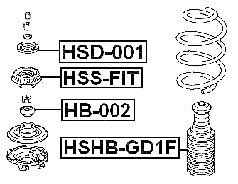 Front Shock Absorber Mounting Fits Honda 51920-SAA-015, 51920-TG5