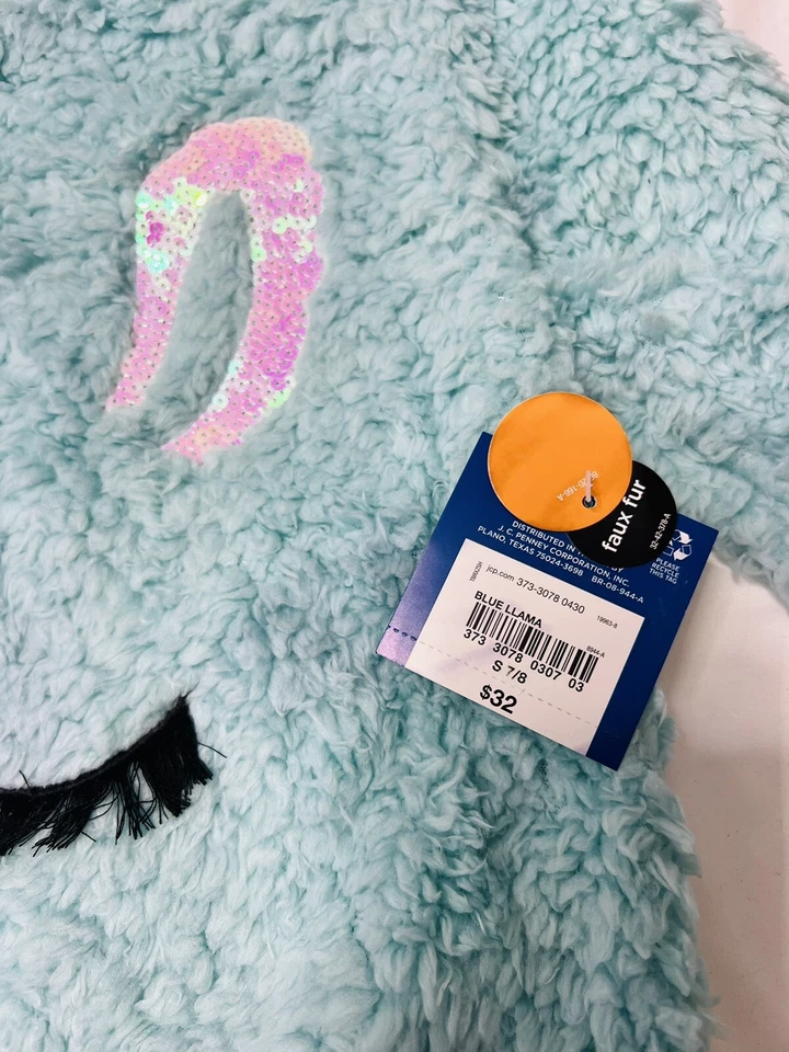 Suéter Arizona Jean Co Llama Azul Talla S 7/8 Jóvenes Niños Piel Sintética Como Nuevo, Tiffani Foto 4 de 4