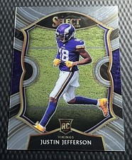 2020 Panini Select Justin Jefferson Vikings Concourse Level Rookie Card #61. rookie card picture