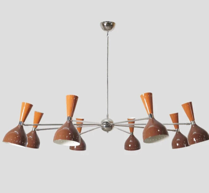 Lámpara Diablo 8 tonos de color personalizados con acabado cromado colgante d...