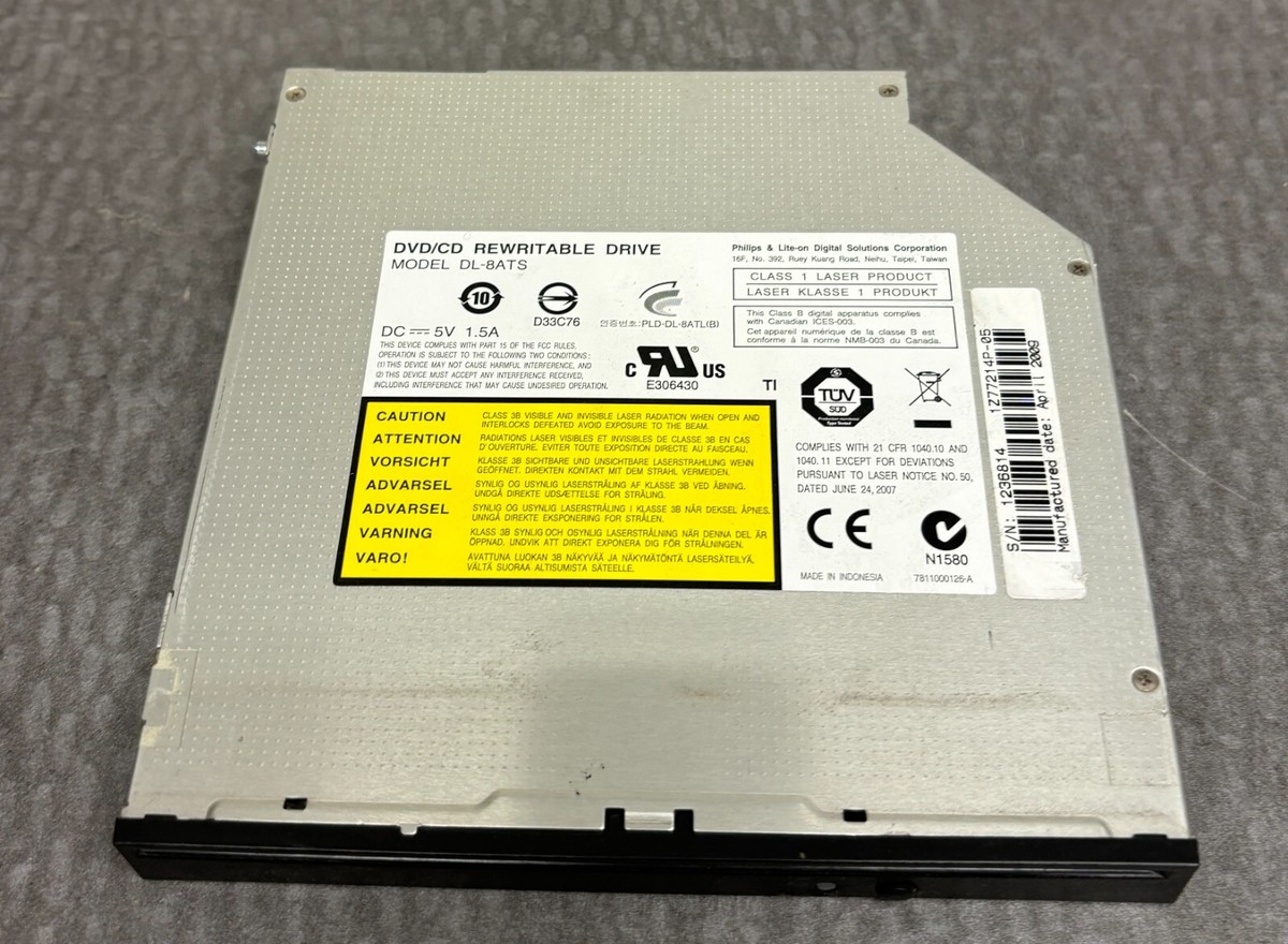 Philips Lite-On Slimline Slot-Loading DL-8ATS DVD/CD Rewritable