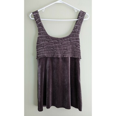 Bailey 44 Velvet Smocked Lined Sleeveless Top Size Small