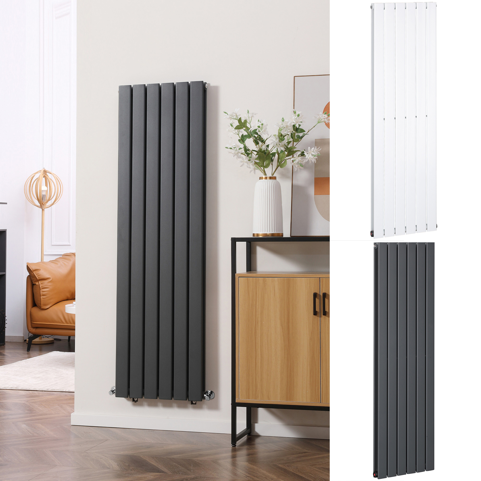 46 x 160cm Vertical Radiator, Space Heater, Waterfilled Heater for