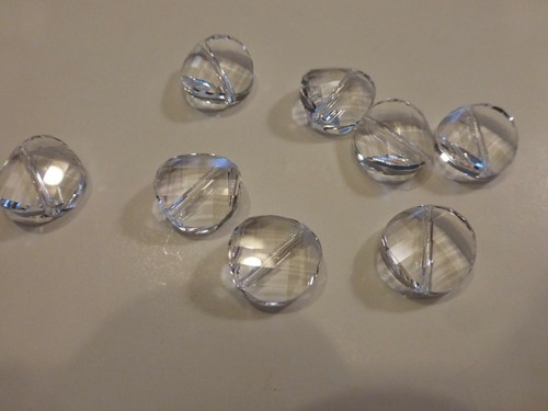 lot de 8 perles TWIST SWAROVSKI 14 mm cristal perle à 2 trous - Picture 3 of 4